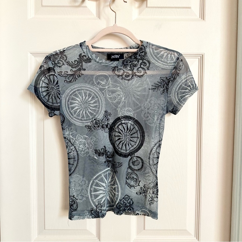 Sheer grey Just Polly top
